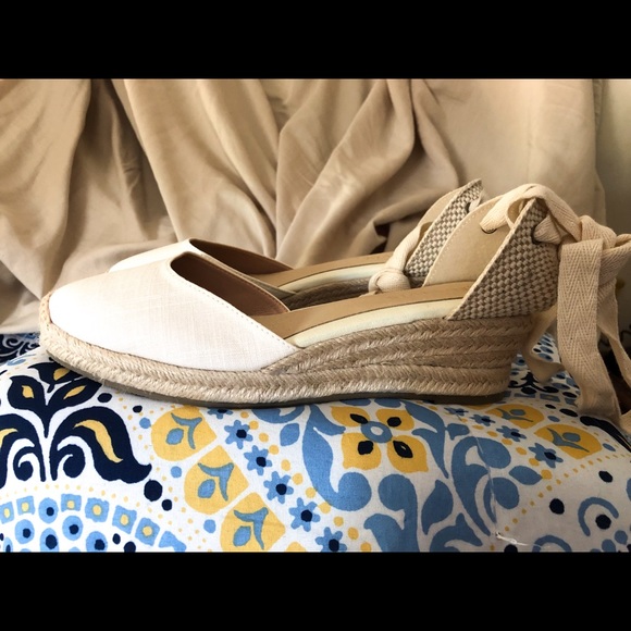 Ankle Tie Espadrille Wedges - Picture 4 of 9